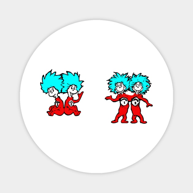 Thing 1 and Thing 2 Magnet by JAFARSODIK